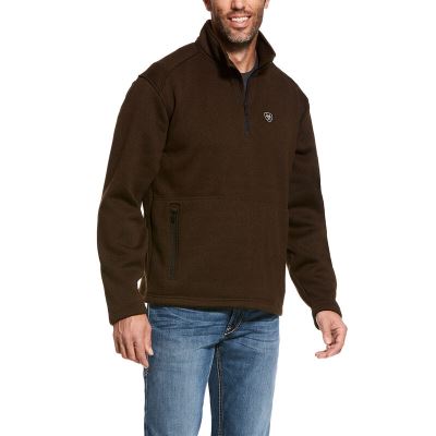 Ariat Caldwell 1/4 Zip Muške Jakne Tamno Kafe | HR-543940