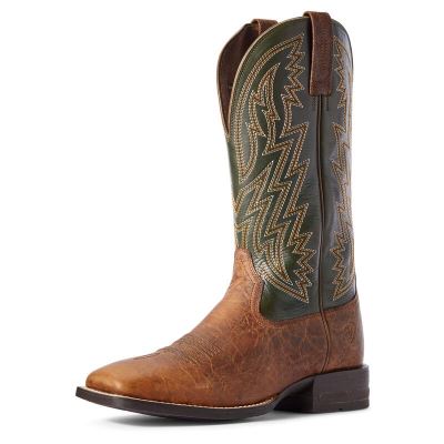 Ariat Dynamic Muške Kaubojske Čizme Smeđe Zelene | HR-345054