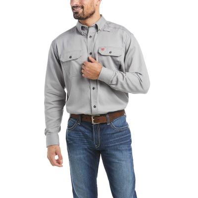 Ariat FR Solid Shirts Muške Radna Majica Srebrne | HR-179035