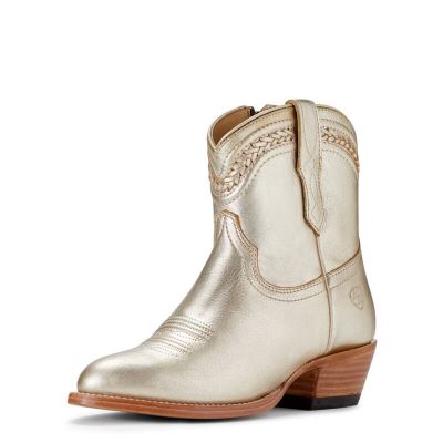 Ariat Legacy R Toe Ženske Zapadnjačke Čizme Metalne Zlatne | HR-883114