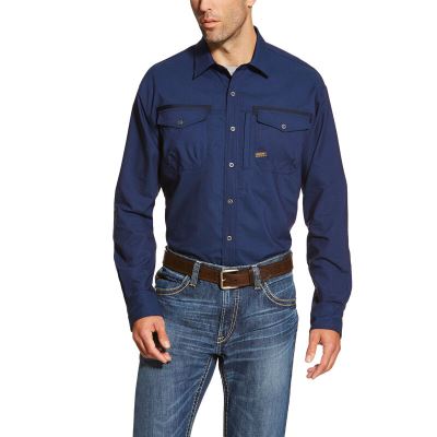 Ariat Rebar Workman Shirts Muške Radna Majica Tamnoplave | HR-492417