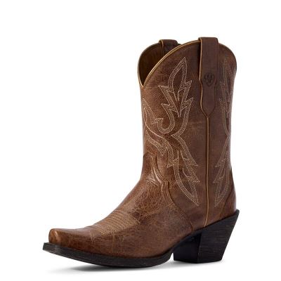 Ariat Round Up Bella Ženske Zapadnjačke Čizme Tamno Smeđe | HR-689476