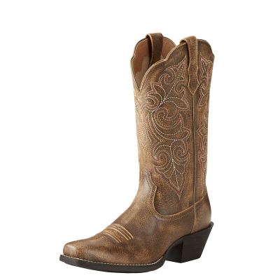 Ariat Round Up Square Toe Ženske Čizme Za Kaubojku Smeđe | HR-136137