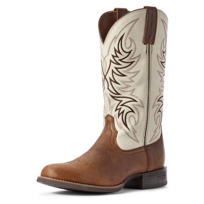 Ariat Sport Horseman Muške Kaubojske Čizme Smeđe Krem | HR-800628