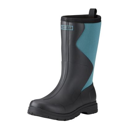 Ariat Springfield Rubber Boots Ženske Wellies Crne Plave | HR-979633