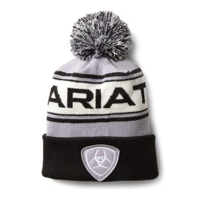 Ariat Team Beanie Ženske Beanie Sive Crne | HR-137490