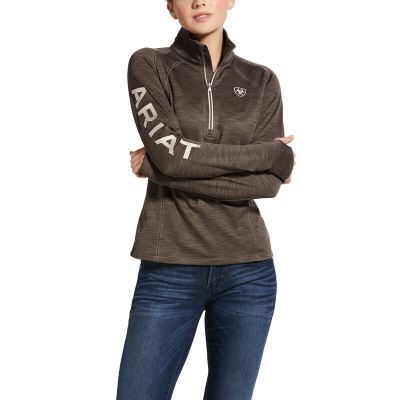 Ariat Tek Team 1/2 Zip Ženske Dukserice Tamno Maslinasto Zelene | HR-127549