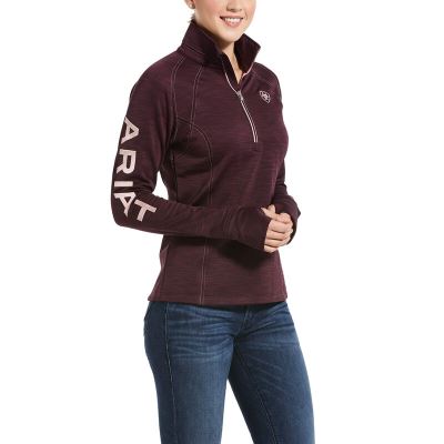 Ariat Tek Team 1/2 Zip Ženske Dukserice Tamno Bordo | HR-701817