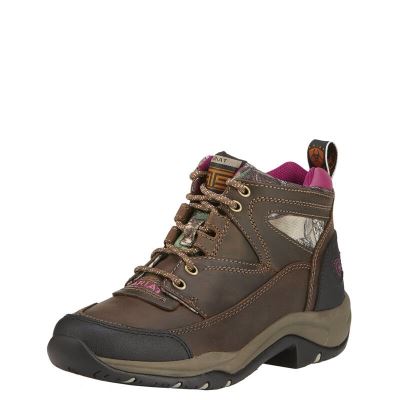 Ariat Terrain Boots Ženske Vanjske Čizme Tamno Smeđe Maskirne | HR-131413