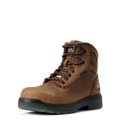 Ariat Turbo 6" Lace Up H2O CSA Muške Radne Čizme Smeđe | HR-383738