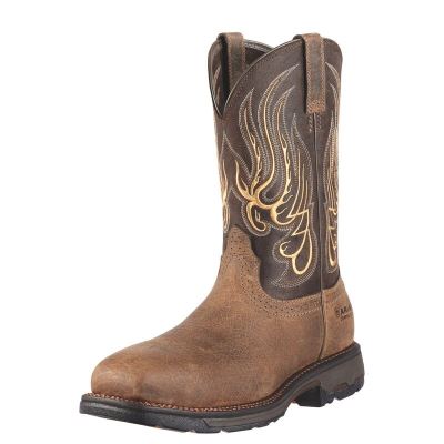 Ariat WorkHog Mesteno Composite Toe Muške Radne Čizme Smeđe | HR-973225