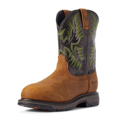 Ariat WorkHog Waterproof Composite Toe Muške Radne Čizme Smeđe Zelene | HR-447959