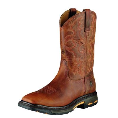 Ariat WorkHog Wide Square Toe Steel Toe Muške Radne Čizme Bakrene | HR-687459