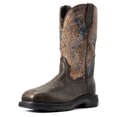 Ariat WorkHog XT Coil Wide Square Toe Carbon Toe Muške Radne Čizme Smeđe Čokoladne | HR-365505