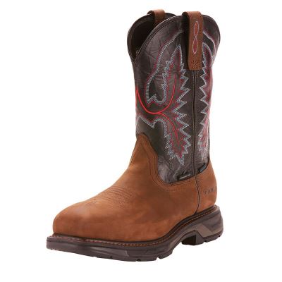 Ariat WorkHog XT Pull On Waterproof Carbon Toe Muške Radne Čizme Bakrene | HR-952697