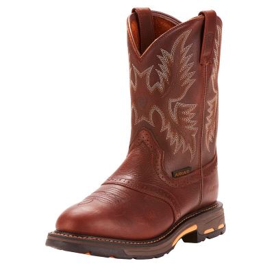 Ariat Workhog Pull-on Muške Radne Čizme Tamno Bakrene | HR-381696