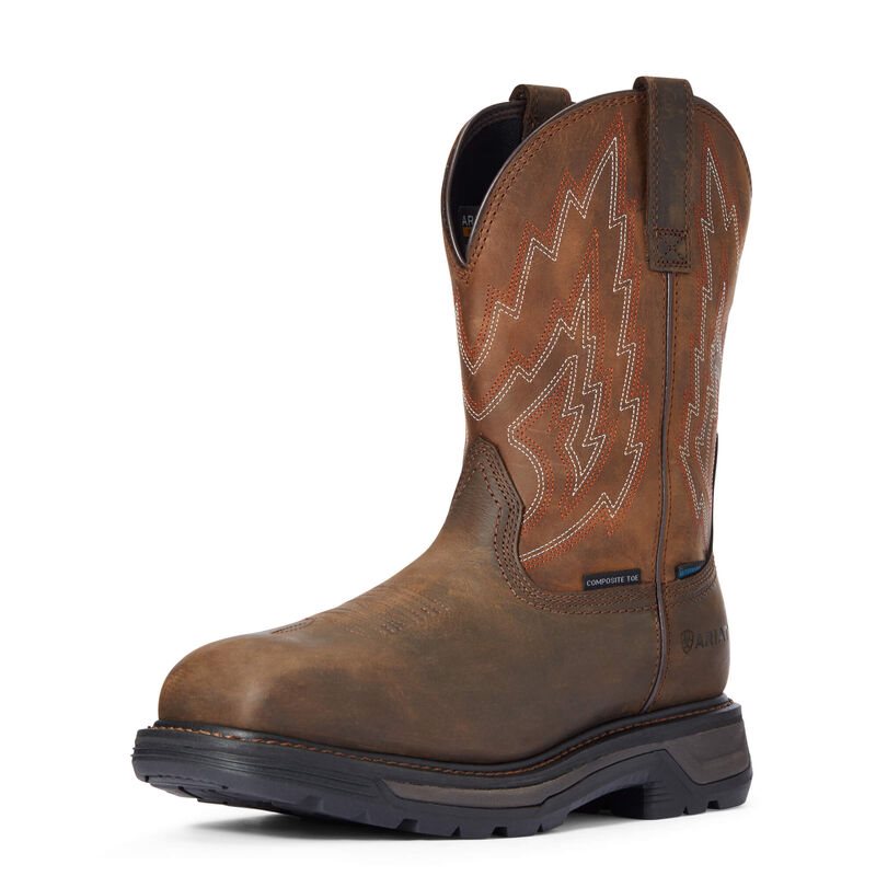 Ariat Big Rig Waterproof Composite Toe Muške Radne Čizme Tamno Smeđe | HR-925819