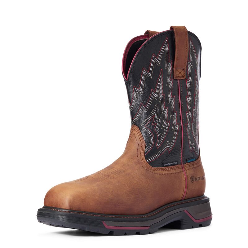 Ariat Big Rig Waterproof Composite Toe Pull On Muške Radne Čizme Smeđe | HR-269879