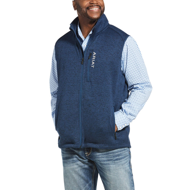 Ariat Caldwell Full Zip Vest Muške Prsluk Indigo | HR-373412