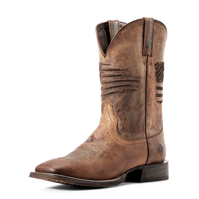 Ariat Circuit Patriot Muške Kaubojske Čizme Smeđe | HR-576260