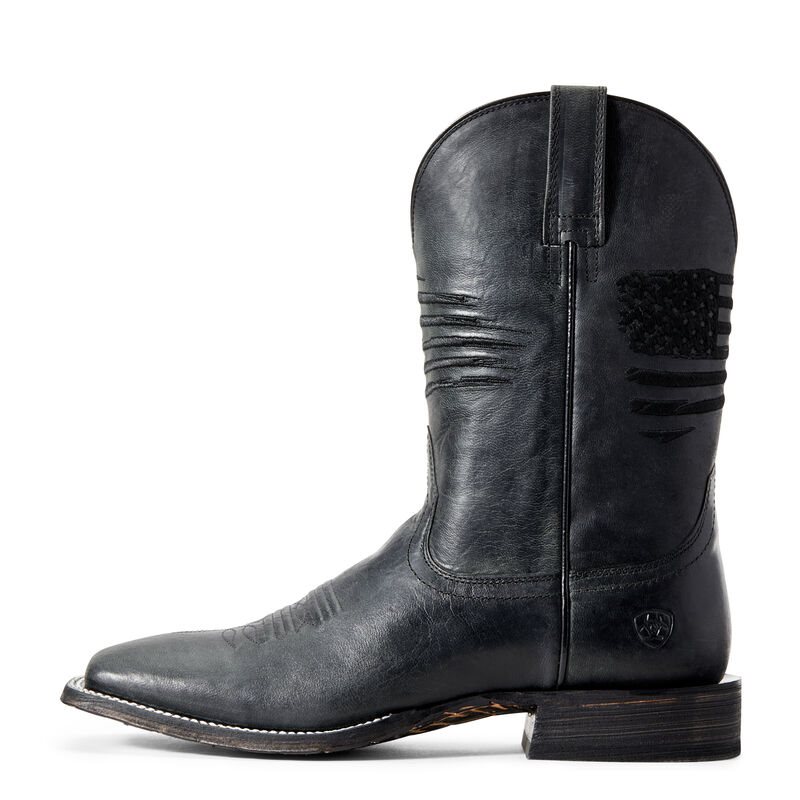 Ariat Circuit Patriot Muške Kaubojske Čizme Crne | HR-816002