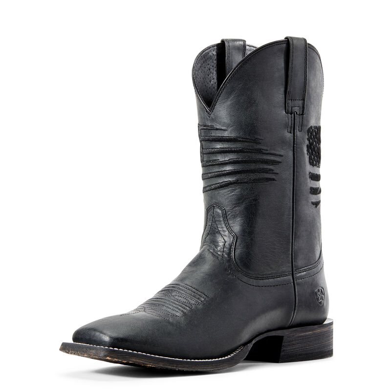 Ariat Circuit Patriot Muške Kaubojske Čizme Crne | HR-816002