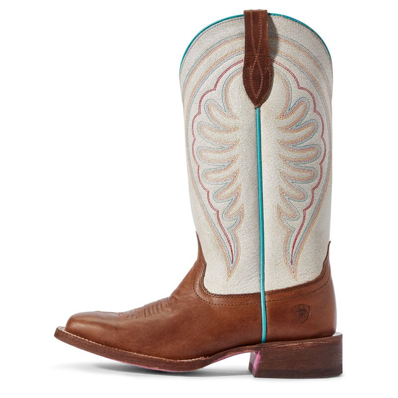 Ariat Circuit Shiloh Ženske Čizme Za Kaubojku Smeđe Bijele | HR-389014