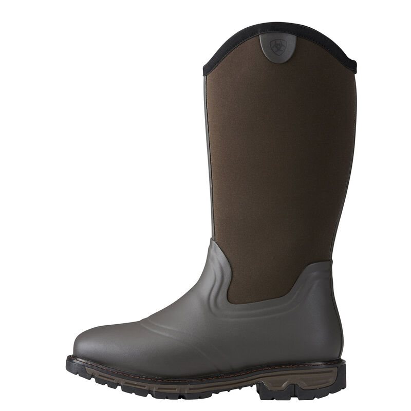 Ariat Conquest Neoprene Waterproof Insulated Square Toe Rubber Boots Muške Wellies Tamno Smeđe | HR-158317