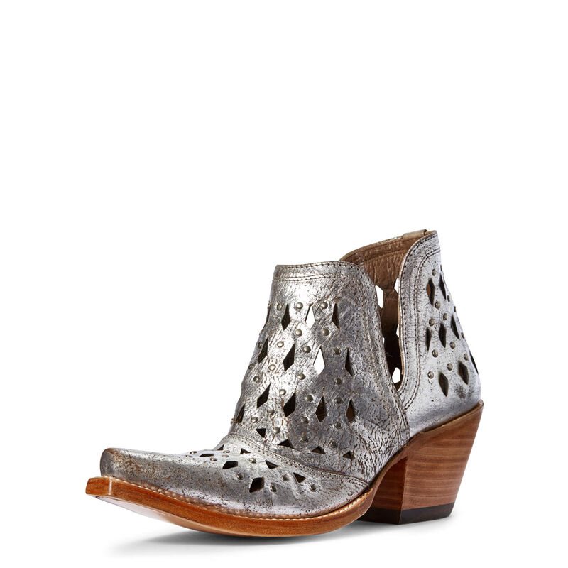 Ariat Dixon Studded Ženske Zapadnjačke Čizme Srebrne Metalne | HR-727381