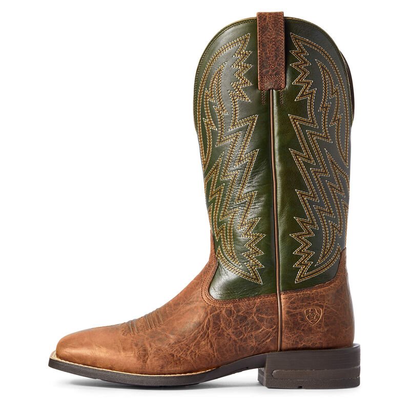 Ariat Dynamic Muške Kaubojske Čizme Smeđe Zelene | HR-345054