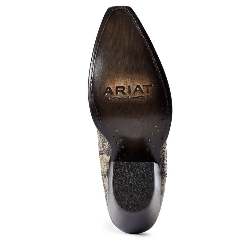 Ariat Eclipse Ženske Zapadnjačke Čizme Crne Bijele Zmijski Print | HR-617042