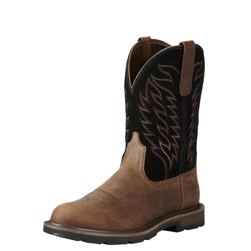 Ariat Groundbreaker Pull-On Muške Radne Čizme Smeđe | HR-204647