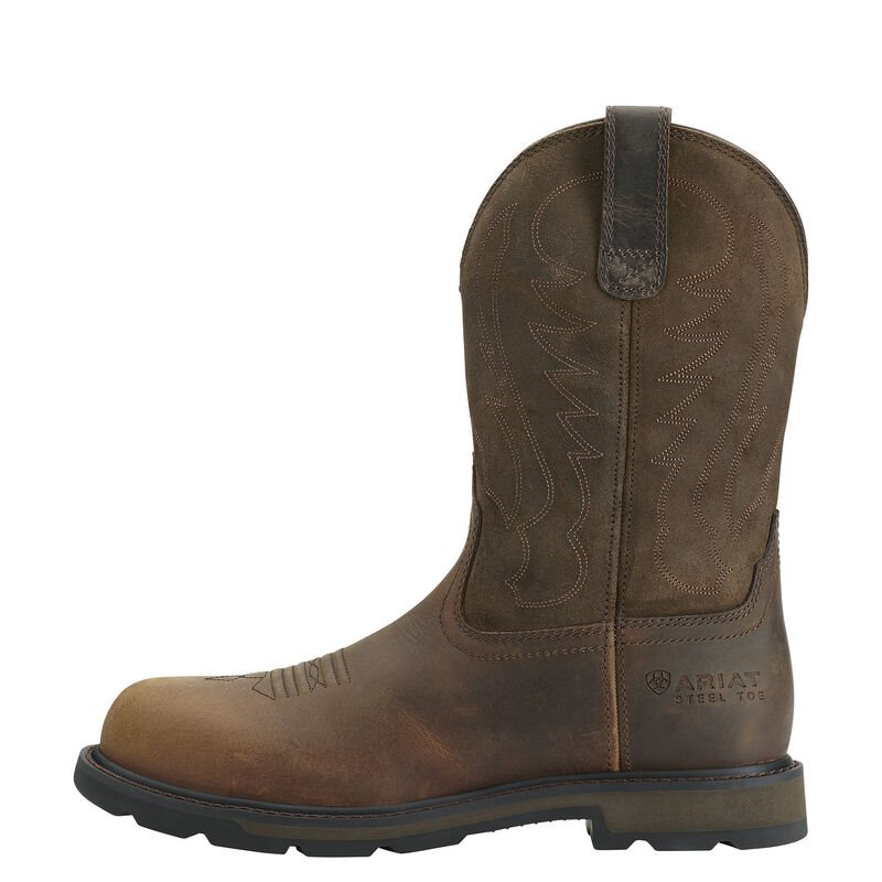 Ariat Groundbreaker Steel Toe Muške Radne Čizme Smeđe | HR-387903