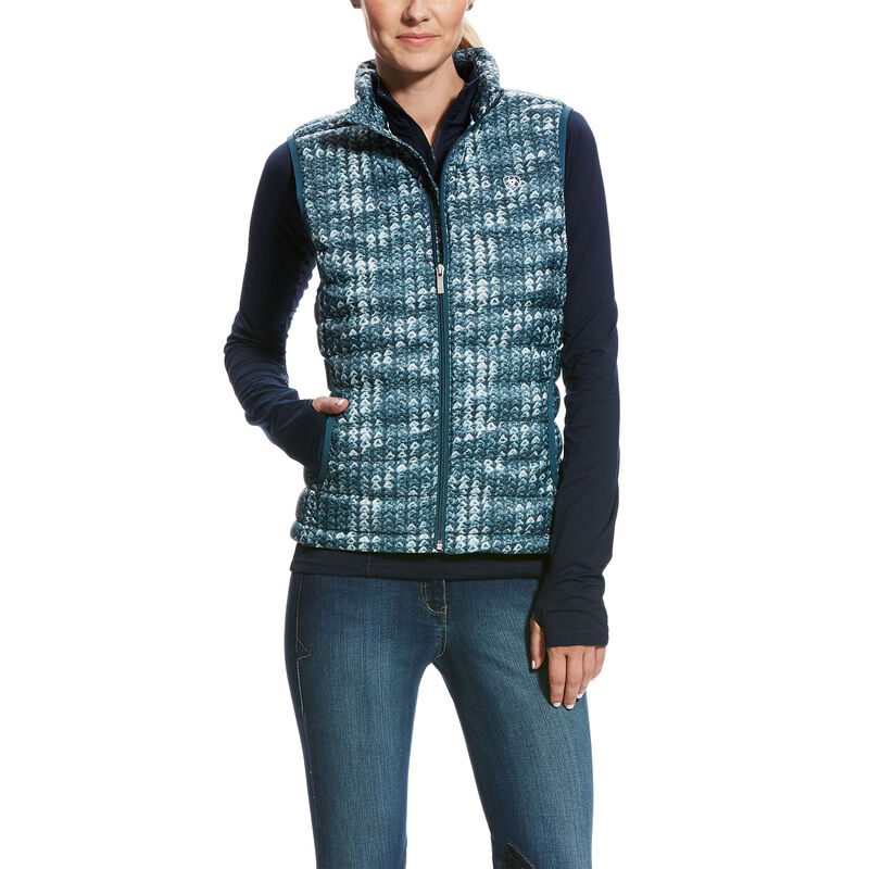 Ariat Ideal Down Vest Ženske Prsluk Zelene Bijele | HR-646501