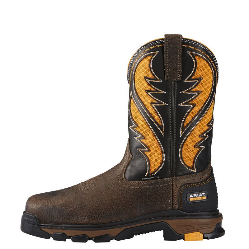 Ariat Intrepid VentTEK Composite Toe Muške Radne Čizme Smeđe Žute | HR-908956