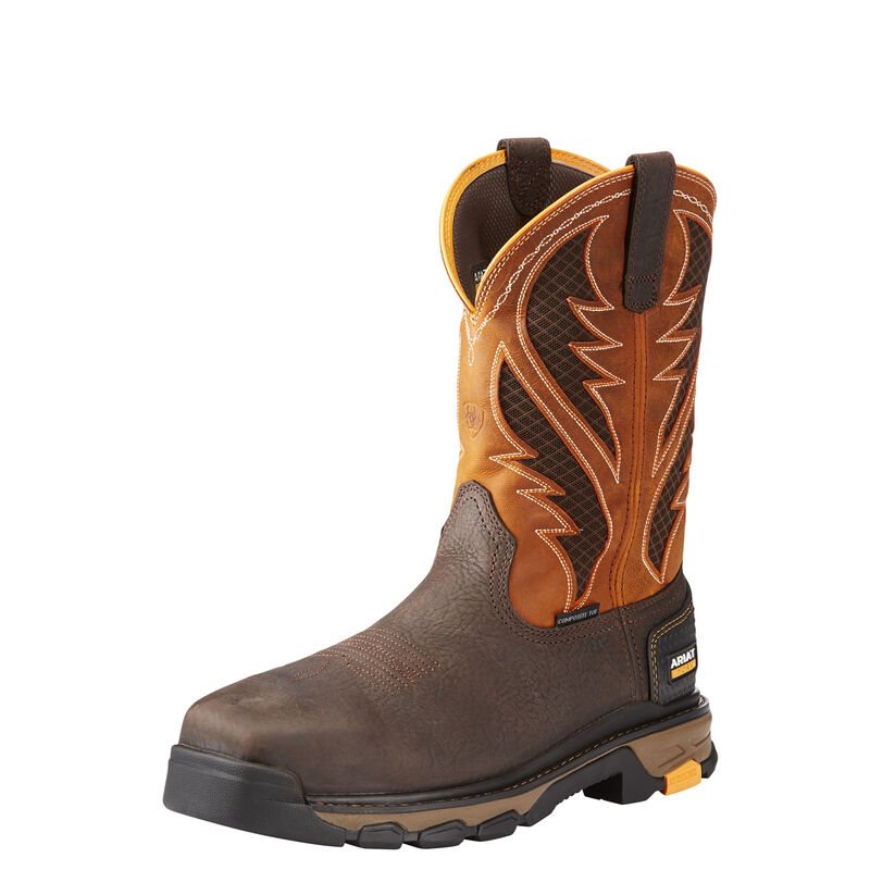 Ariat Intrepid VentTEK Pull On Composite Toe Muške Radne Čizme Smeđe Žute | HR-291230