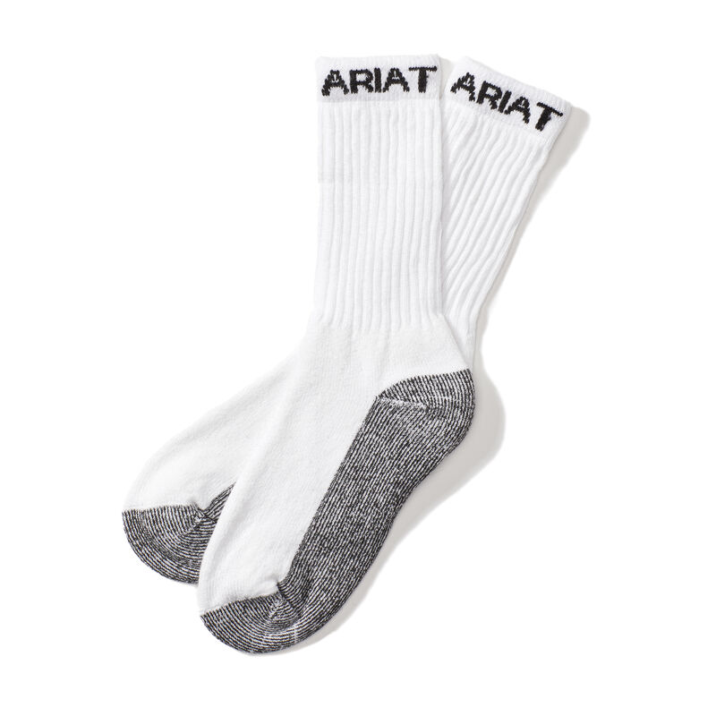 Ariat Logo Sock (3 Pack) Muške Čarape Bijele | HR-681132