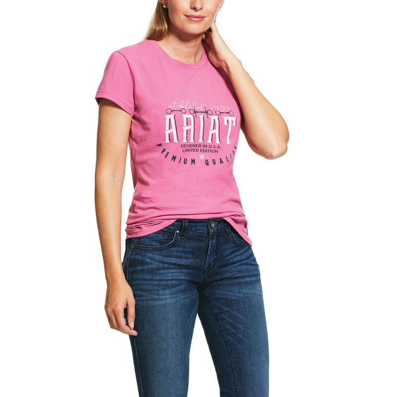 Ariat Logo Ženske Majice Roze | HR-626314