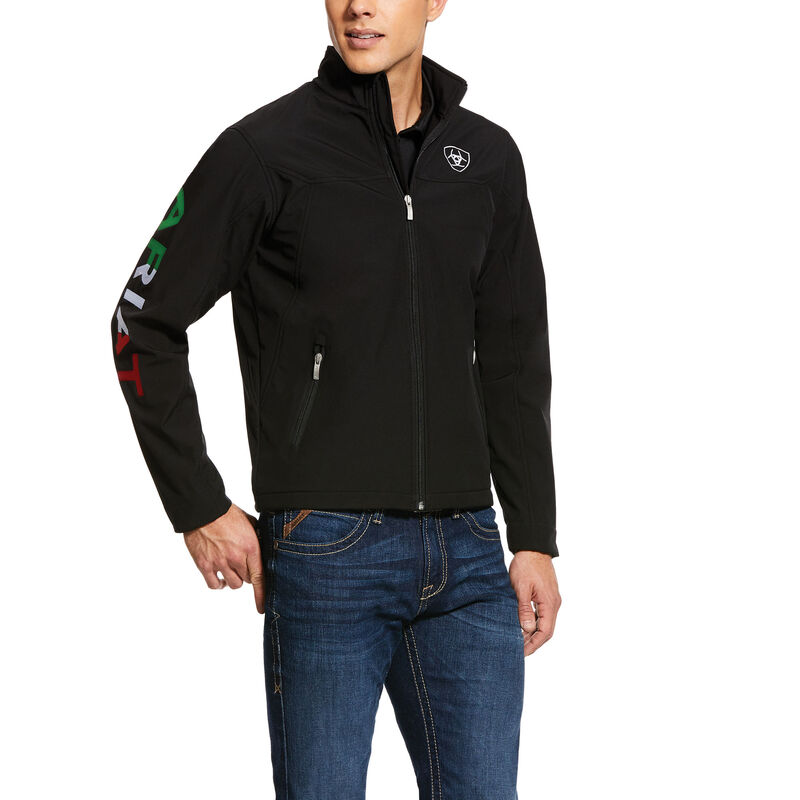 Ariat New Team Softshell MEXICO Water Resistant Muške Jakne Crne | HR-177044