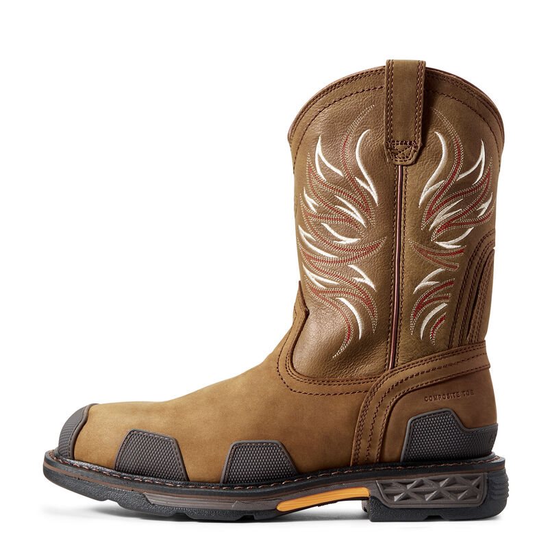 Ariat OverDrive Wide Square Toe Composite Toe Muške Radne Čizme Smeđe | HR-701756