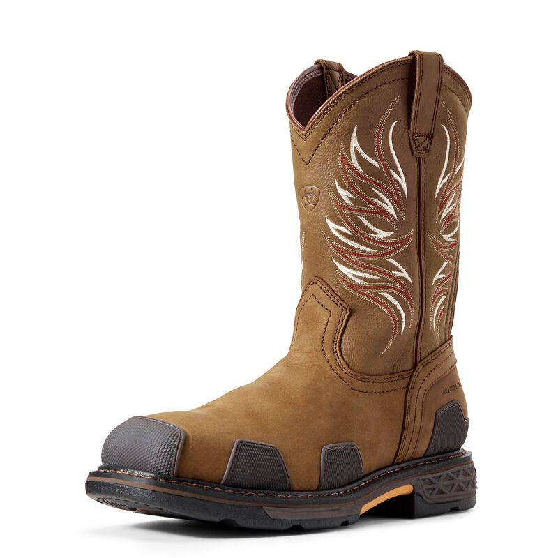 Ariat OverDrive Wide Square Toe Composite Toe Muške Radne Čizme Smeđe | HR-701756