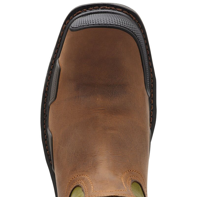 Ariat OverDrive Wide Square Toe Composite Toe Muške Radne Čizme Smeđe Zelene | HR-793285