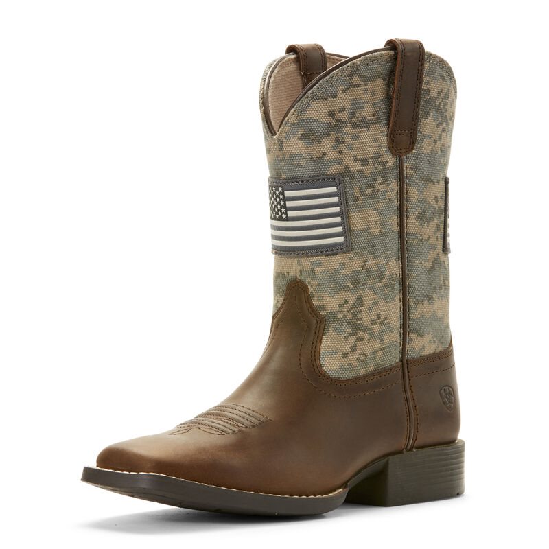 Ariat Patriot Dječje Kaubojske Čizme Smeđe | HR-542464