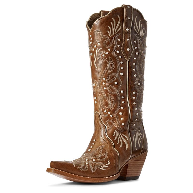 Ariat Pearl Ženske Zapadnjačke Čizme Smeđe | HR-559328