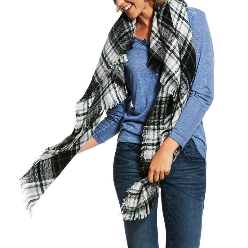 Ariat Plaid Blanket Scarves Ženske Šalovi I Marame Zelene Bijele | HR-954649