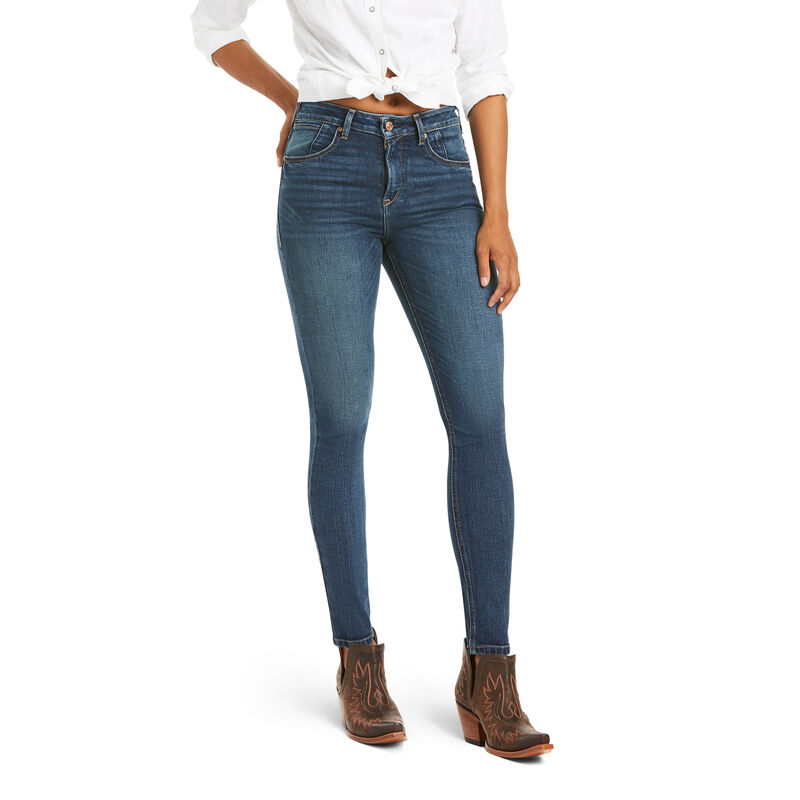 Ariat Premium High Rise Skinny Jean Stretch Ženske Hlače Tamnoplave Plave | HR-203527