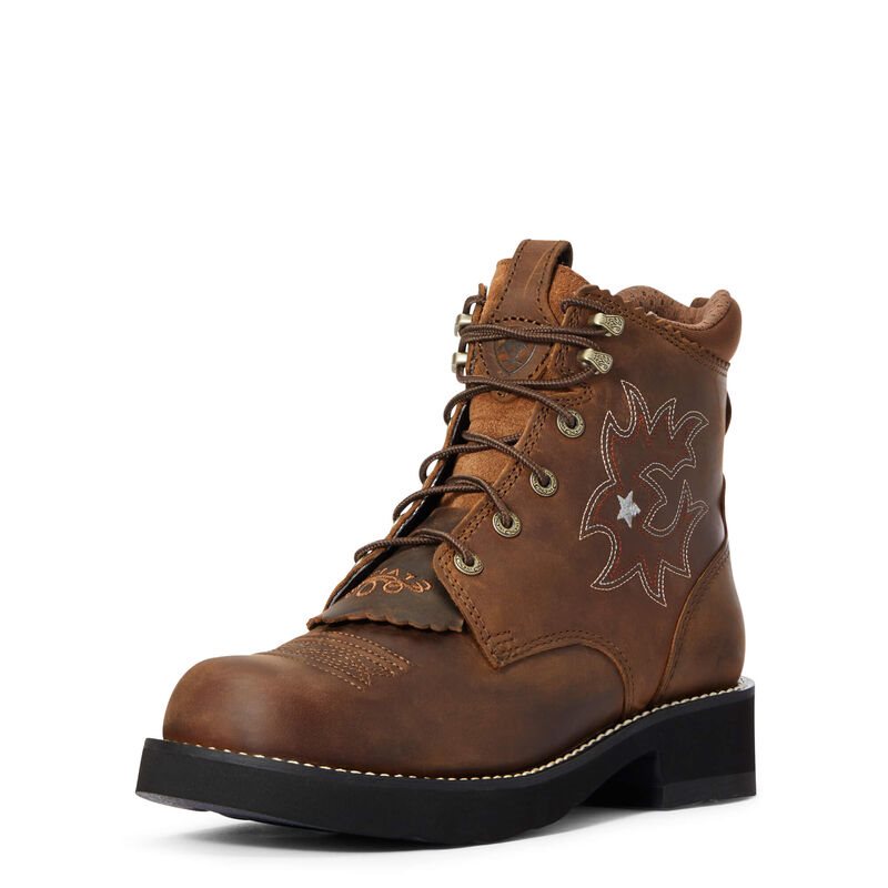 Ariat Probaby Lacer Boots Ženske Čizme Za Kaubojku Smeđe | HR-401001