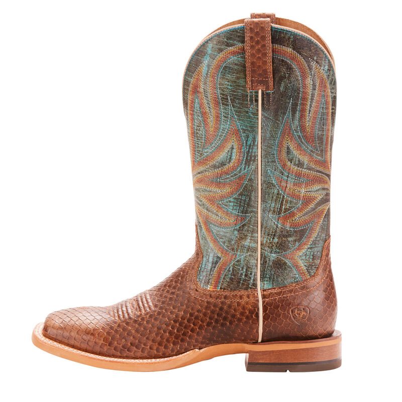 Ariat Range Boss Muške Kaubojske Čizme Smeđe Zelene | HR-922616