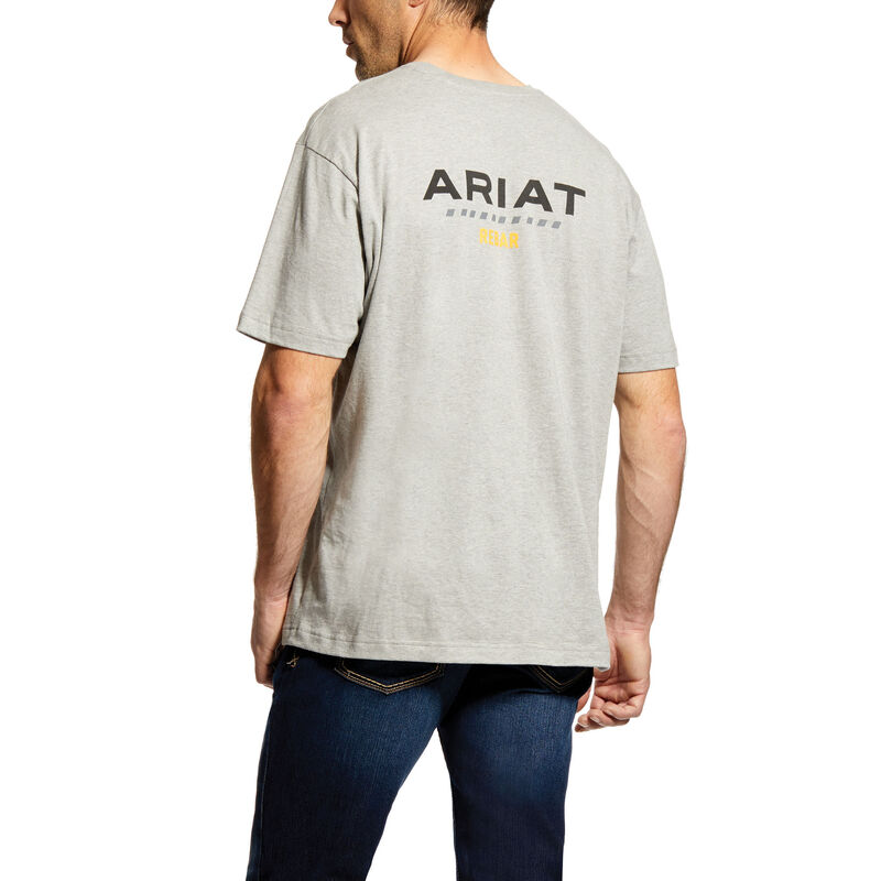 Ariat Rebar Cotton Strong Logo Muške Majice Sive | HR-385384