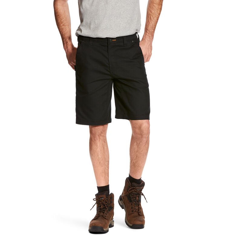 Ariat Rebar DuraStretch Utility Short Muške KratkeHlače Crne | HR-191592